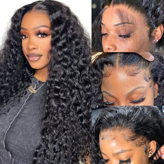 MMFZPHEIR water wave lace front wig with natural-looking hairline for daily wear.