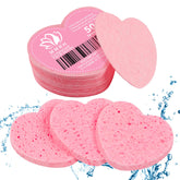 MMRH heart-shaped sponges pack of 50 for daily cleansing