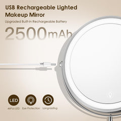 MNIENT LED lighting with 3 color options enhances real-tone makeup application.