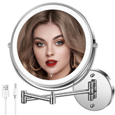 MNIENT 8-inch wall-mounted mirror front view for clear daily grooming.