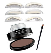 Moakxer polvo para cejas sello 301 marrón claro, acabado natural.