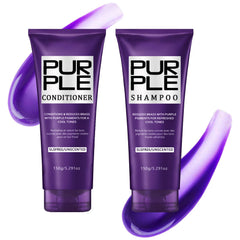MOC LINK shampoo púrpura para rubios plateados; neutraliza tonos amarillos.