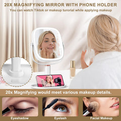 Mocado height adjustable makeup mirror for different seating heights