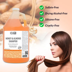 MODA Champú miel-almendra textura cremosa para lavado suave