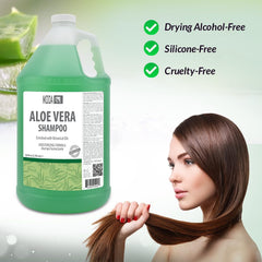 MODA shampoo lather and rinse shown on hair for thorough cleansing.