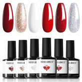 Modelones 6-color gel nail polish set showcased for at-home manicure inspiration.