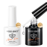 Modelones capa base gel sin HEMA para acabado suave y duradero.