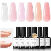 Modelones Rubber Gel Claro: base suave para uñas fuertes y acabado natural.
