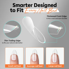 Modelones breathable, durable material keeps nails light and natural looking