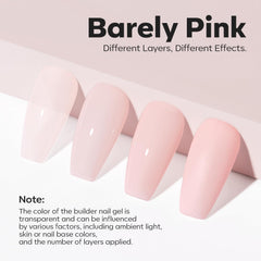Modelones Builder Nail Gel with built-in brush enables quick, smooth application.