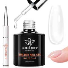 Modelones Builder Nail Gel con empaque claro para una aplicación limpia y precisa