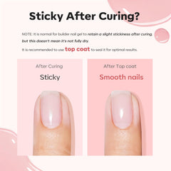 Modelones Builder Nail Gel extends length with feather-light, durable layers.