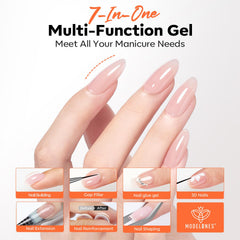 Modelones Builder Nail Gel sin burbujas gracias a la fórmula profesional