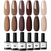 Modelones conjunto esmalte gel seis colores para resultados versátiles de invierno y otoño