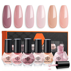 Modelones: conjunto de esmaltes tonos neutros para looks versátiles en cualquier ocasión.