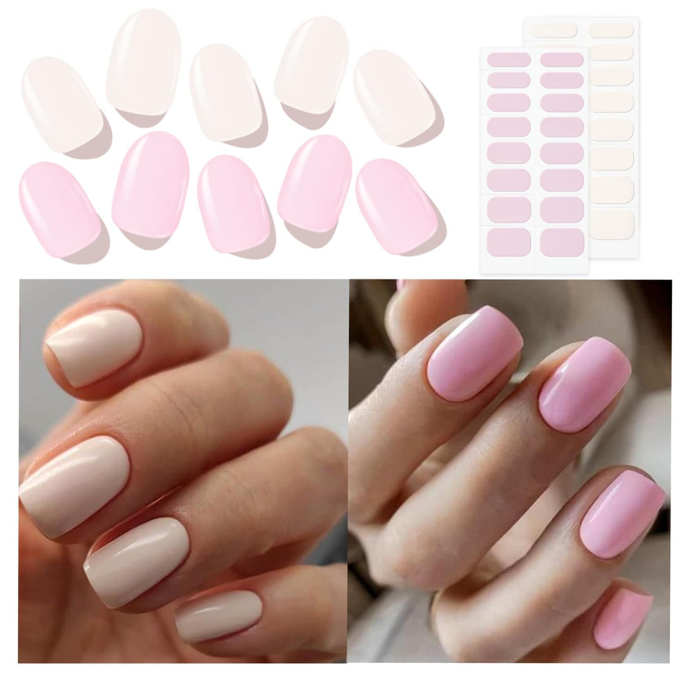 Modelones pegatinas uñas gel semicurado, conjunto de 64 piezas para una manicura rápida en casa