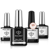 Modelones deshidratante de uñas limpia la superficie para adherencia duradera.