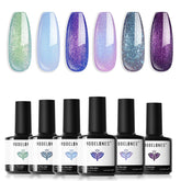 Modelones Esmalte Gel Aurora Chameleon: brillo cambiante para uñas llamativas.