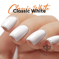 Modelones esmalte gel blanco: tono limpio para diseños nítidos.