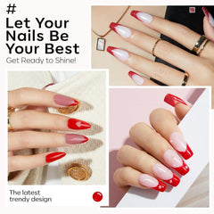 Esmalte gel rojo con efecto ojo de gato de Modelones.