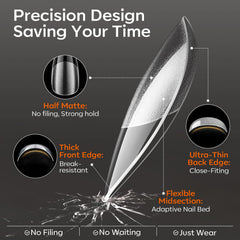 Modelones full-cover oval nails on hand for natural-looking extension