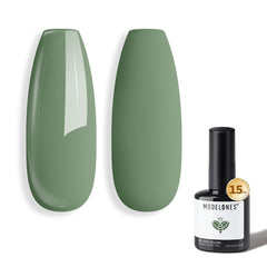 Modelones Sage Green gel polish bottle for long-lasting salon-ready color.