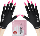 Modelones guantes UV para manicura en gel protegen la piel frente a la lámpara UV.