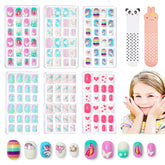 Modelones kids nails with unicorn patterns for creative DIY nail art at home.