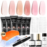 Modelones kit poligel seis colores para uñas definidas y duraderas.