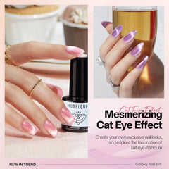 Included magnet enabling customized cat-eye depth on nails