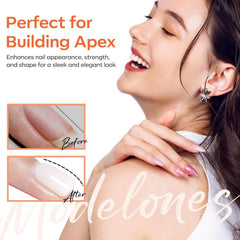 Modelones Milky White Rubber Base under UV/LED cures quickly for efficient use