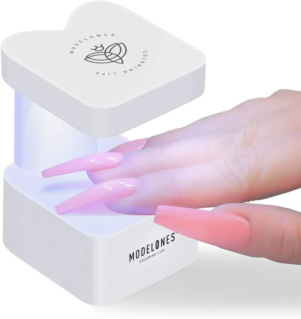 Modelones Mini UV Light with a large curing area for even gel polish drying.