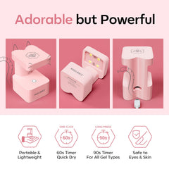 Modelones nail lamp compact travel design, easy USB power for quick curing.