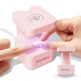 Modelones mini uv light pink front view for gel nails, portable cure on the go.