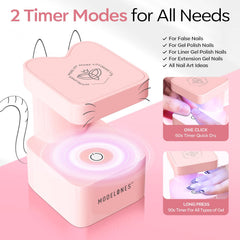 Modelones lamp with timer sixty ninety seconds for flexible routines.