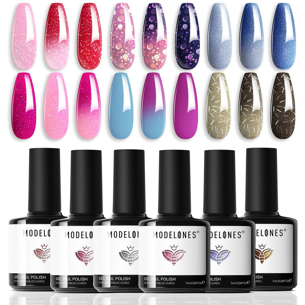 Modelones Mood Gel color changing bottles for at home manicure