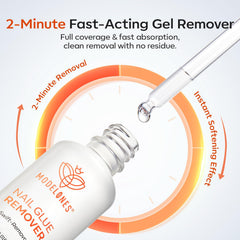 Modelones remover shown with nails and rhinestones to highlight multi-use.