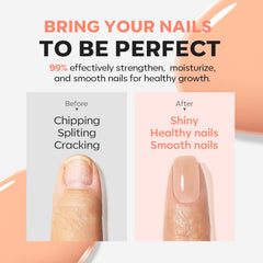 Modelones Nail Repair Before After: restored brightness and surface quality.