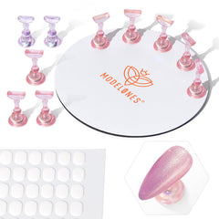 Modelones nail stand base for organized practice and display.