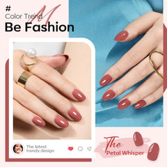 Modelones Pink Short Press-On Nails size chart showing 16 sizes for a natural fit