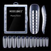 Modelones poly extension gel dual nail form for coffin nails; reusable durable extension tool
