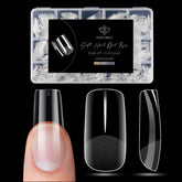 Modelones puntas uñas cuadradas medias, 510 unidades, ajuste cómodo y rápido.
