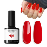 Modelones Red Gel Nail Polish bottle in Ferrari red for bold color