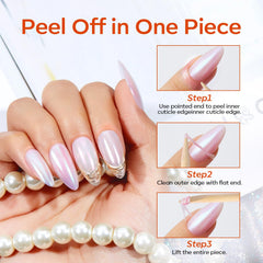 Modelones safe non-toxic nail latex gentle on skin during nail art.