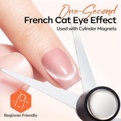 Modelones scissor-shaped magnet enables precise French accent lines on nails