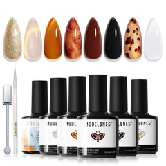 Modelones set de gel para uñas con seis colores para diseños.