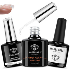 Modelones sistema engrosante para uñas ofrece protección triple para uñas débiles.