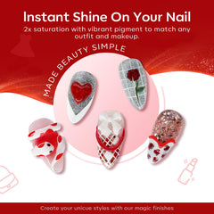 Modelones snow white gel polish bottle for crisp, clean nails with a glossy finish.
