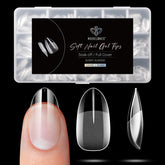 Modelones tips almendra media mate 510 piezas para alargar uñas con aspecto natural