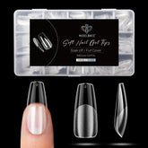 Modelones tips forma ataúd semi mate para extensión duradera.